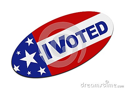 I Voted Sticker Stock Photo