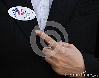 I voted sticker Stock Photo