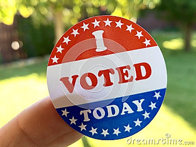 I voted sticker Stock Photo