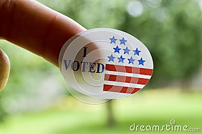 I voted sticker Stock Photo