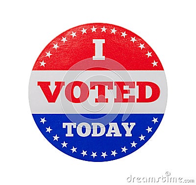 I Voted Today Sticker Stock Photo