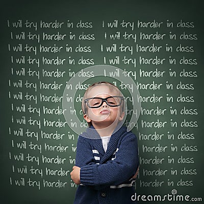 I will try harder in class Stock Photo