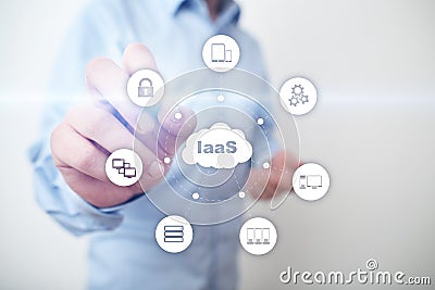 IaaS, Infrastructure as a Service. Internet and networking concept. Stock Photo