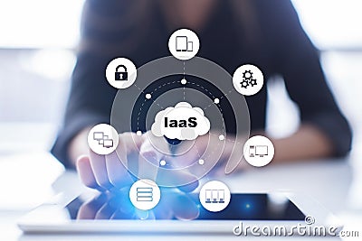 IaaS, Infrastructure as a Service. Internet and networking concept. Stock Photo