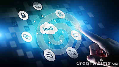 IaaS - Infrastructure as a service, networking and application platform. Internet and technology concept Stock Photo
