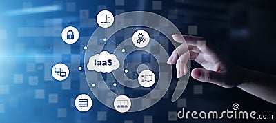 IaaS - Infrastructure as a service, networking and application platform. Internet and technology concept Stock Photo