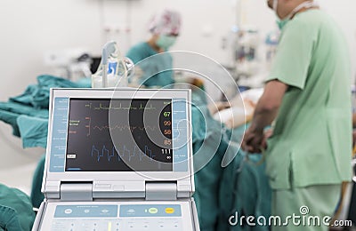 Iabp used after open heart surgery Stock Photo