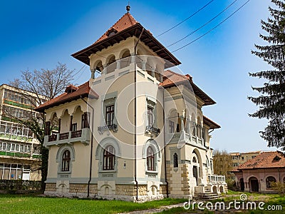 Iancu Gh. Anastase mansion in Campulung, Romania Editorial Stock Photo