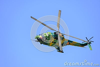 IAR 330 Puma Socat Fighter Helicopter , Romanian air force Editorial Stock Photo