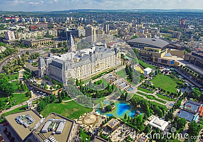 Iasi city view of Culture Palace. Stock Photo