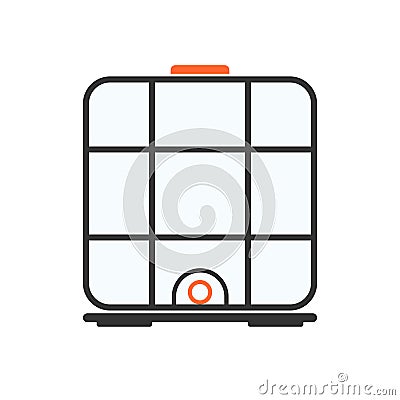 Ibc container icon. Vector Illustration