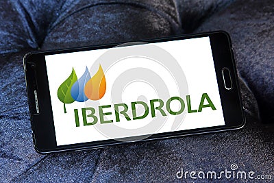 Iberdrola energy company logo Editorial Stock Photo
