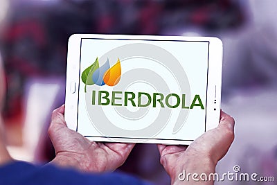 Iberdrola energy company logo Editorial Stock Photo