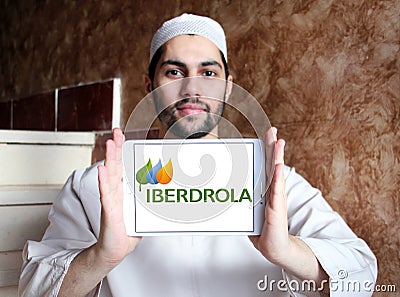 Iberdrola energy company logo Editorial Stock Photo