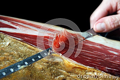 Iberian ham Stock Photo