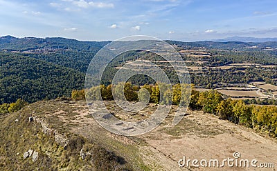 Iberian town of Castellvell de Olius, Lleida Spain Stock Photo