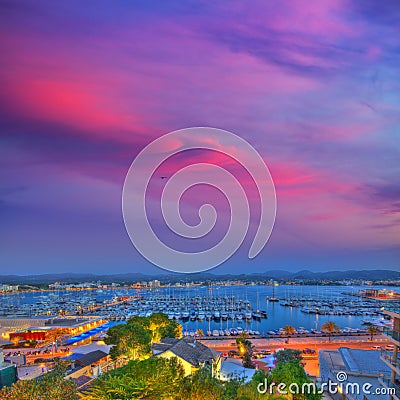 Ibiza San Antonio Abad Sant Antoni Portmany sunset Stock Photo