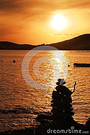 Ibiza Sunset Stock Photo