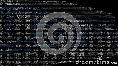 Ibm logo on waving digital flag. Editorial 3d rendering Editorial Stock Photo