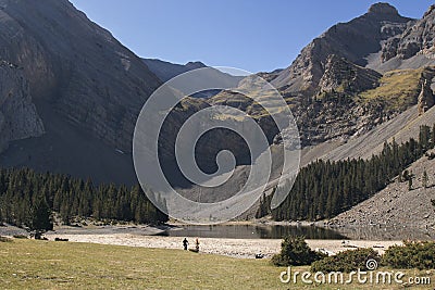 Ibon de Plan lake in Huesca Spain Stock Photo