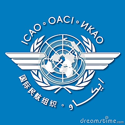 ICAO International Civil Aviation Authority logo, illustration Vector Illustration