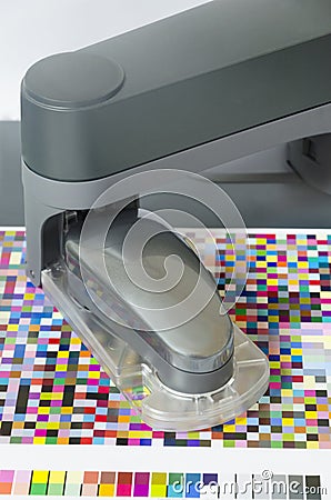 Icc profile, spectrophotometer robot Stock Photo