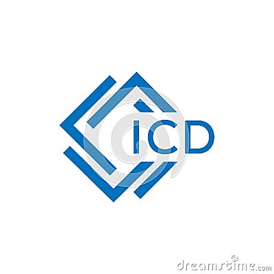 ICD letter logo design on white background. ICD creative circle letter logo concept. ICD letter design.ICD letter logo design on Vector Illustration