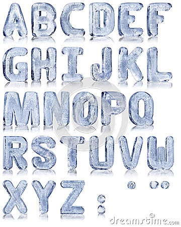 Ice alphabet Stock Photo