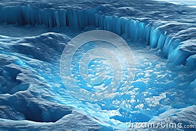 ice background cracks grunge blue texture wallpaper Stock Photo