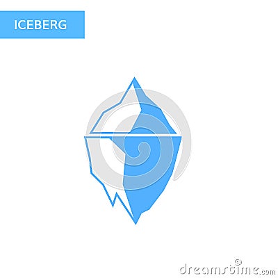 Ice berg icon. Iceberg logo Vector Illustration