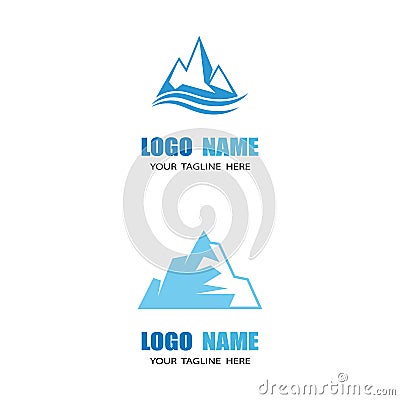 Ice berg Logo Template vector symbol nature Vector Illustration