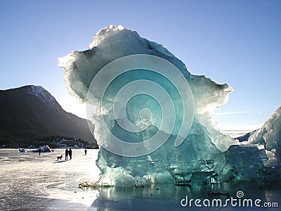 Ice berg in Mendenhall Lake Stock Photo