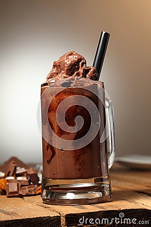 Ice Blended Chocolate Stock Photo