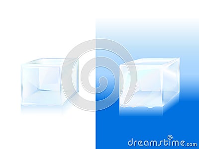 Ice block icon vector illustration of frozen block Vector Illustration