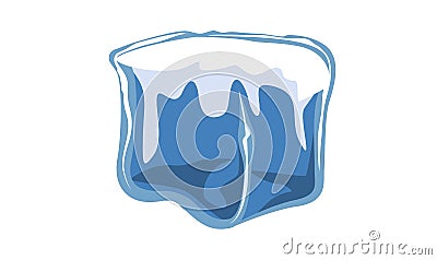 Ice block icon vector illustration of frozen block Vector Illustration