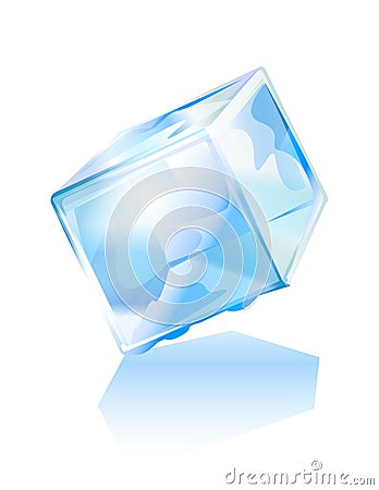 Ice block icon vector illustration of frozen block Vector Illustration