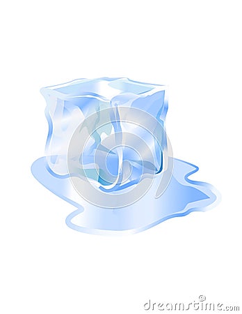 Ice block icon vector illustration of frozen block Vector Illustration