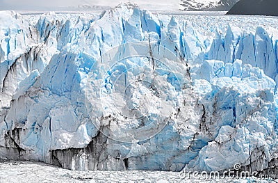 Ice calving from the terminus of the Perito Moreno Glacier in Patagonia, Argentina Stock Photo