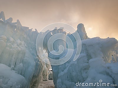 Ice Castles Stock Photo