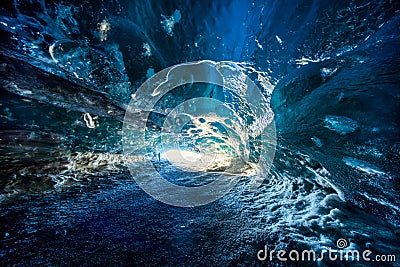 Ice cave Stock Photo