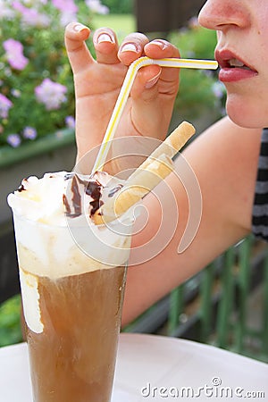 Ice coffee Stock Photo