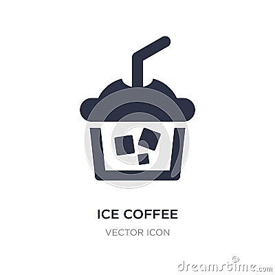 ice coffee icon on white background. Simple element illustration from Alcohol concept Vector Illustration