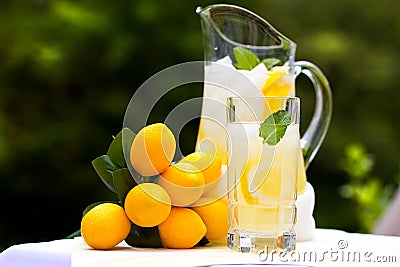 Ice Cold Lemonade With Mint Stock Photo