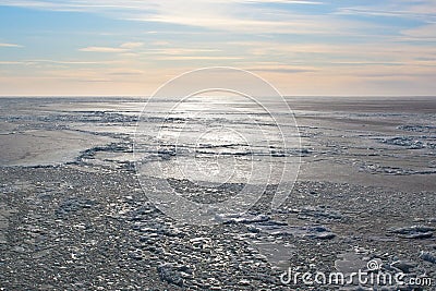 Ice covered sea Stock Photo