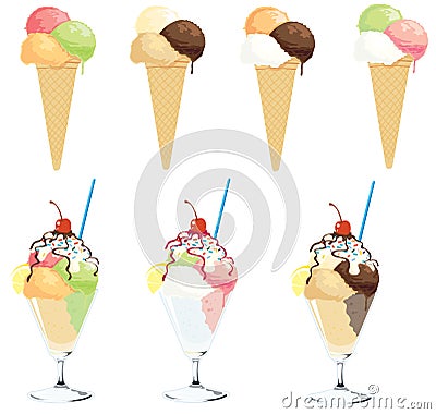 Ice-cream Cartoon Illustration