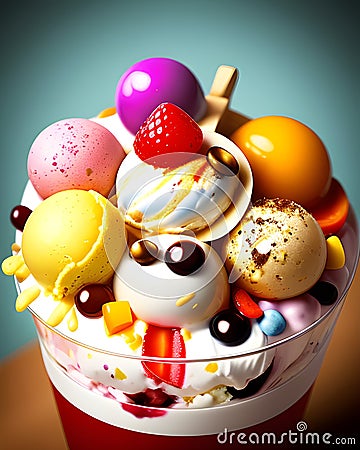 Ice cream bonanza Stock Photo