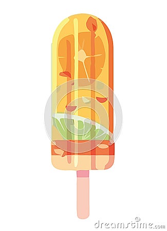 ice cream brings summer refreshment Vector Illustration