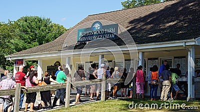 Ice Cream at Buttonwood Farm Editorial Stock Photo