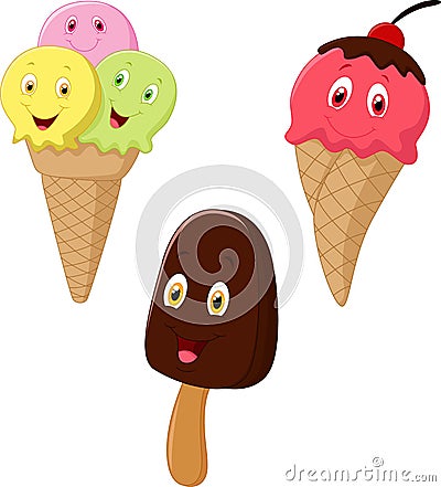 Ice cream cartoon Vector Illustration