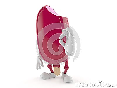 Ice cream character with ok gesture Stock Photo